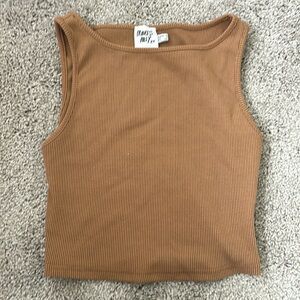 Brown Cropped Princess Polly Tank